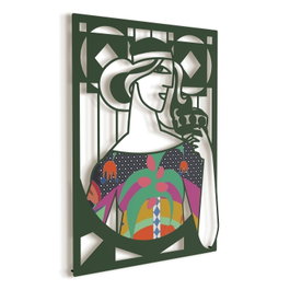 Wallity Mystic Grace - APT819 56 Escultura de Pared de Metal Plata